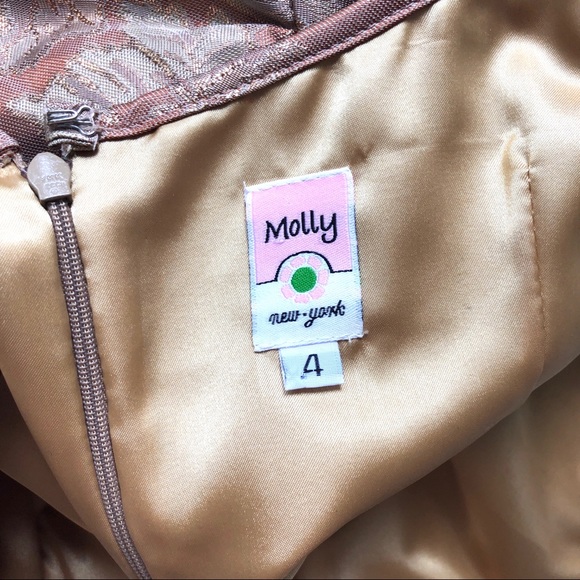 4 Anthropologie Molly New York Gold Leaf Dress - Picture 8 of 10